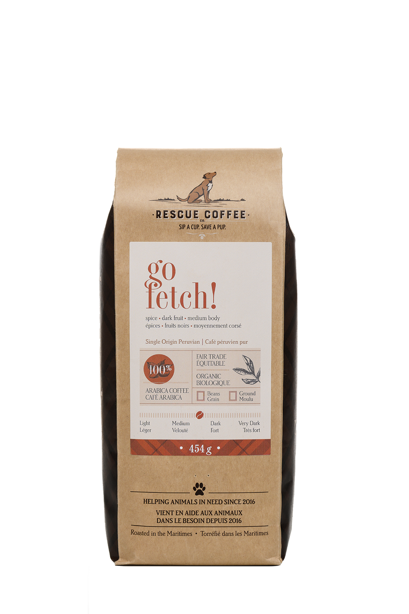 Go Fetch! | Medium-Dark Roast | 1lb Bag | Organic Coffee: Ground