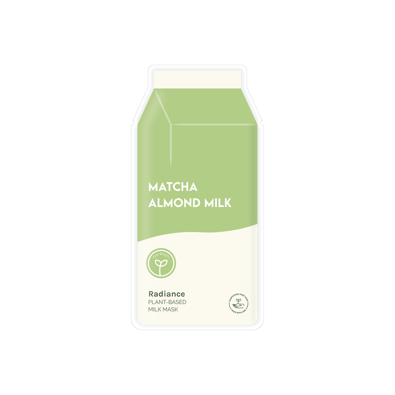 Matcha Almond Milk Plant-Based Milk Mask Filled PDQ Display